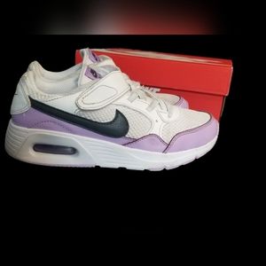 Purple and white Nike Air Max size 3Y